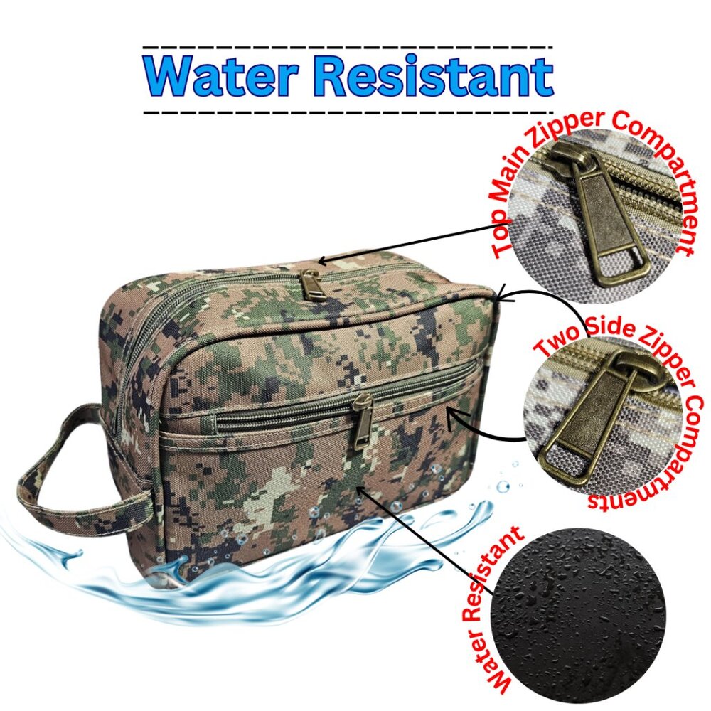 Mens Travel Dopp Kit Shave Large Travel Toiletry Bag